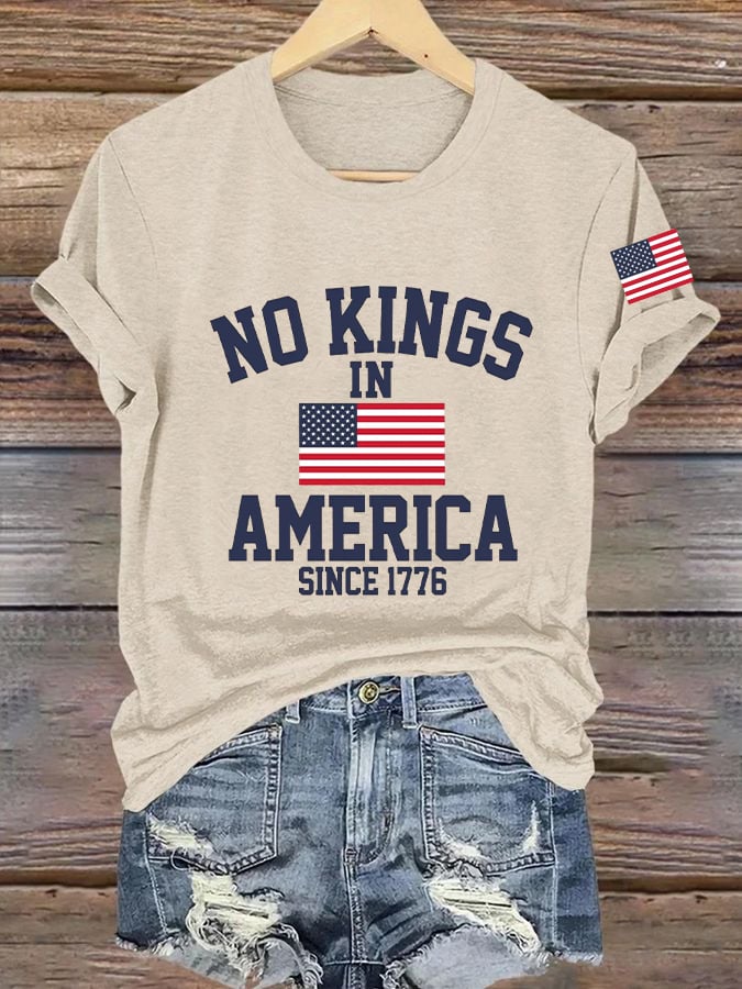 Women's No King in America Print T-Shirt