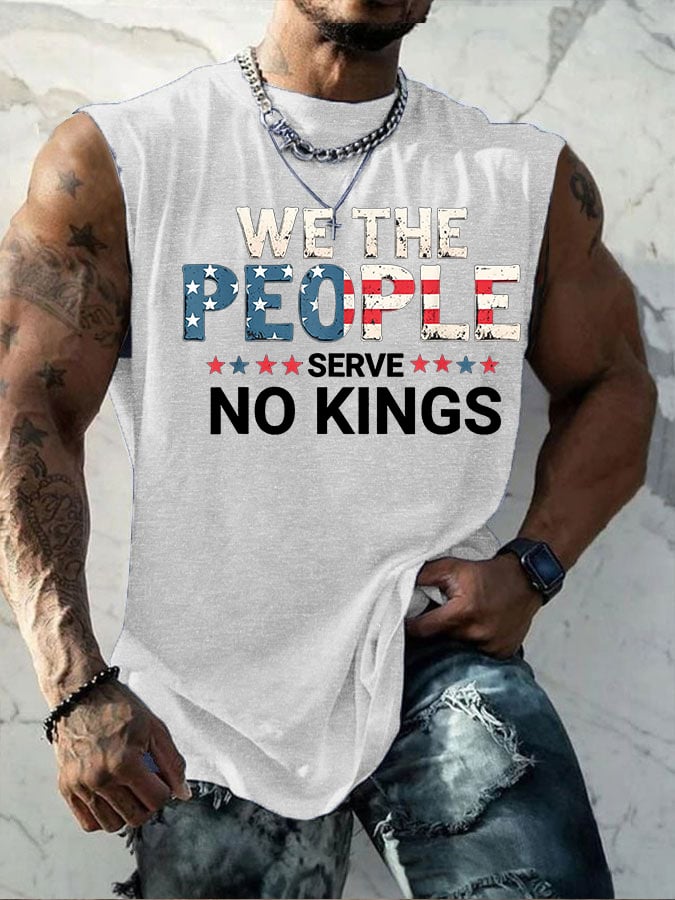 Men's We The People Serve No Kings Printed Casual Tank Top