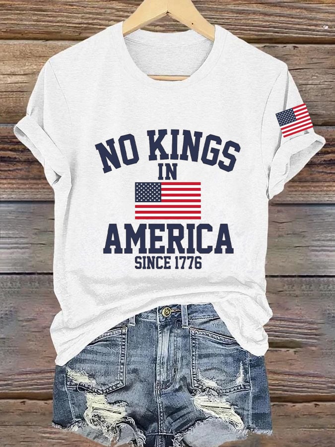 Women's No King in America Print T-Shirt