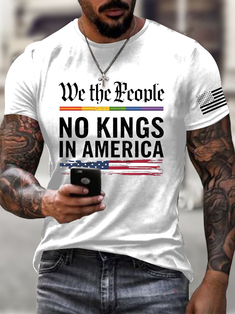 Men's Casual Fashion Reject The King Fdt Round Neck T-Shirt