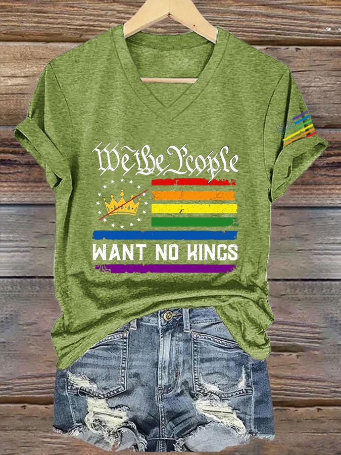 Women's We The People Want No Kings Print Casual T-shirt