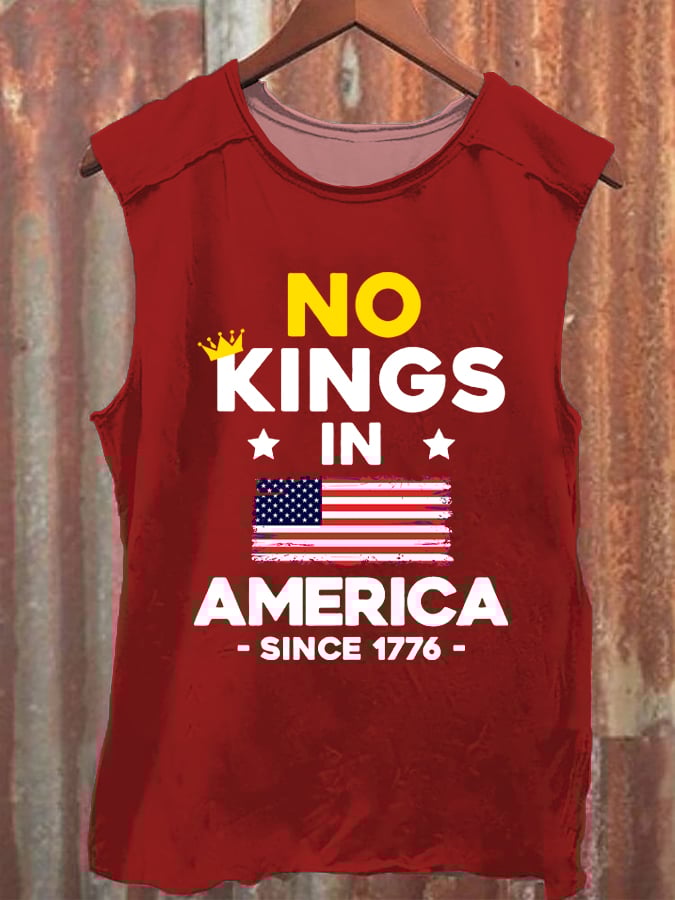 Men's “No King in America Since 1776” Print Vest