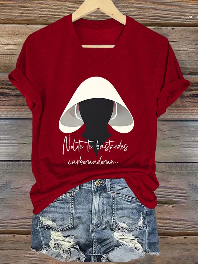 V-Neck Retro Nolite Te Bastardes Carborundorum Don’t Let The Bastards Grind You Down Print T-Shirt