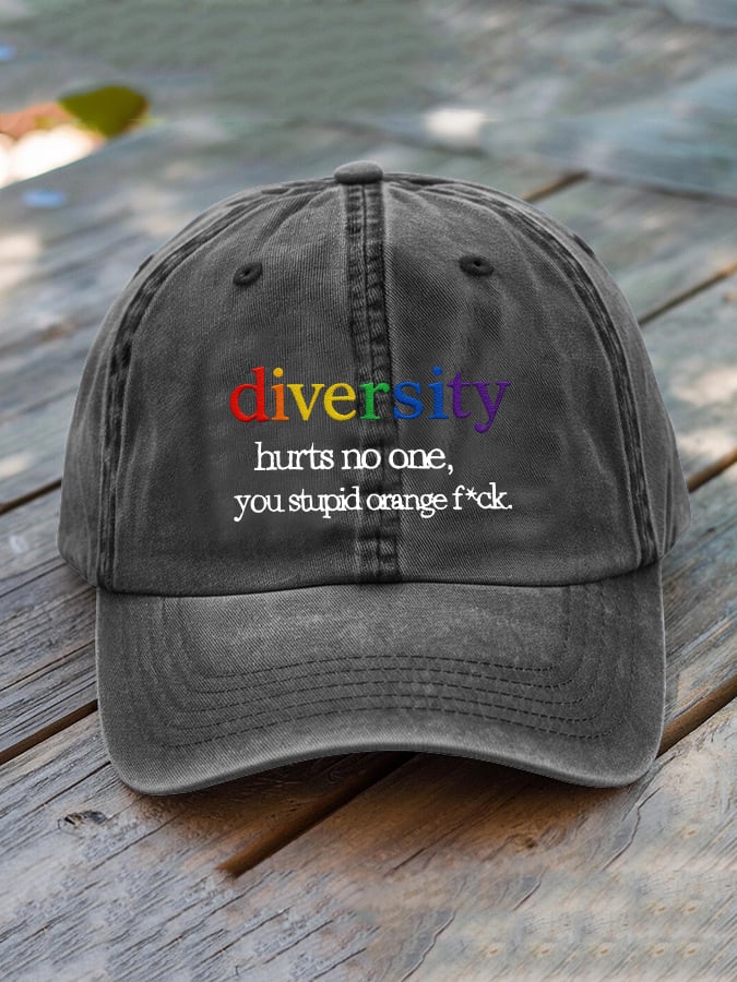 Unisex Rainbow Diversity FDT Washed Hat