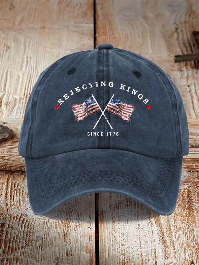 Unisex 'Rejecting Kings Since 1776 ' Printed Hat