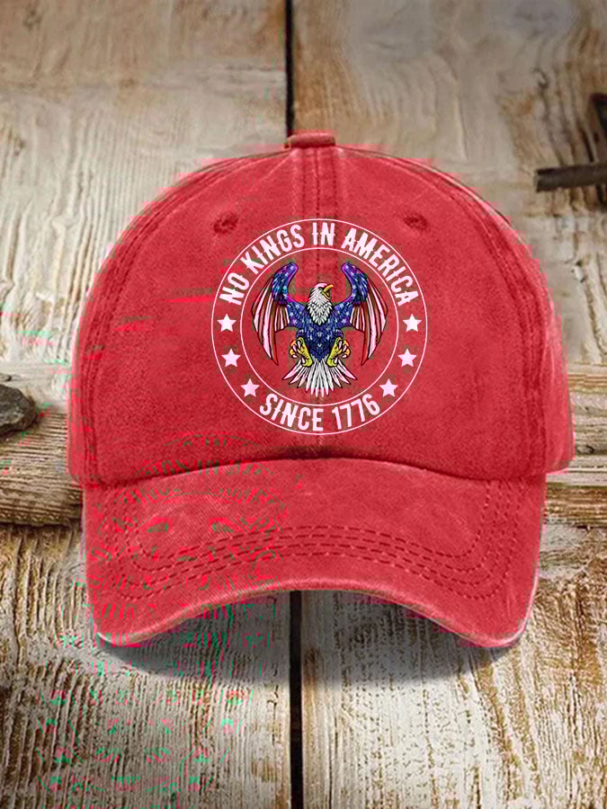 Unisex Independence Day FDT NO KINGS IN AMERICA SINCE 1776 Printed Hat