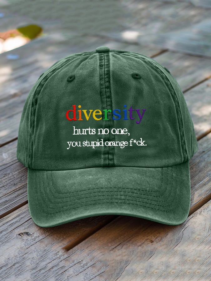 Unisex Rainbow Diversity FDT Washed Hat