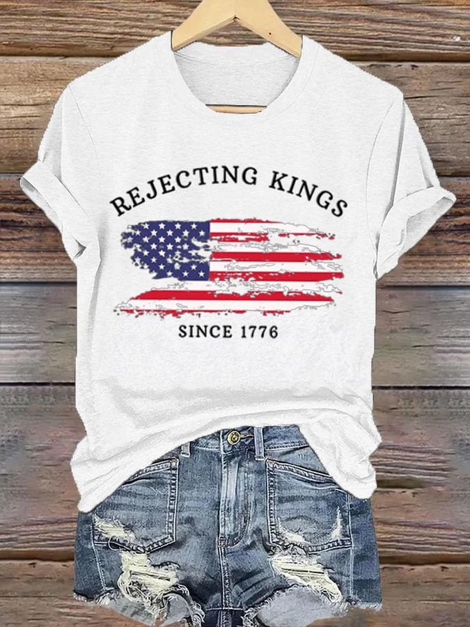 Women'S Rejecting Kings Since 1776 Print T-Shirt