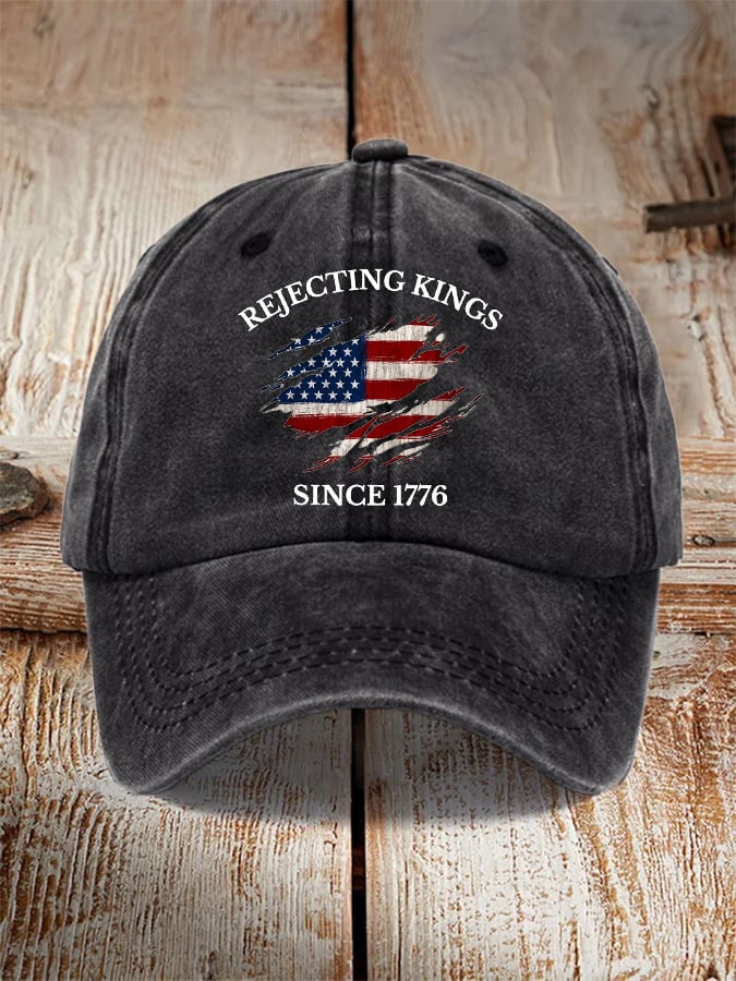Unisex 'Rejecting Kings Since 1776 ' Printed Hat