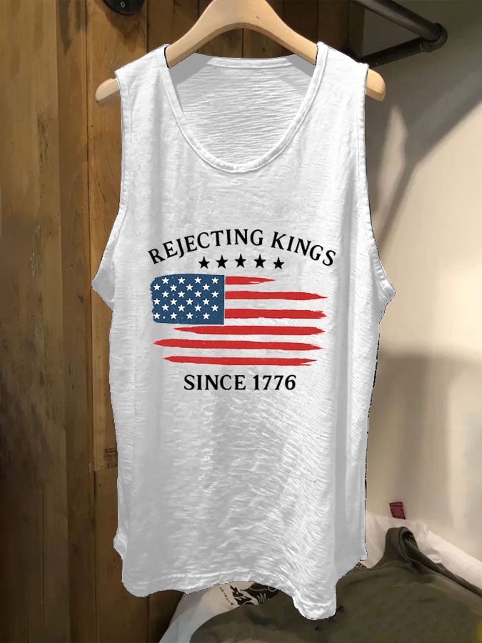 Women's Rejecting Kings Print Crew Neck Tank Top