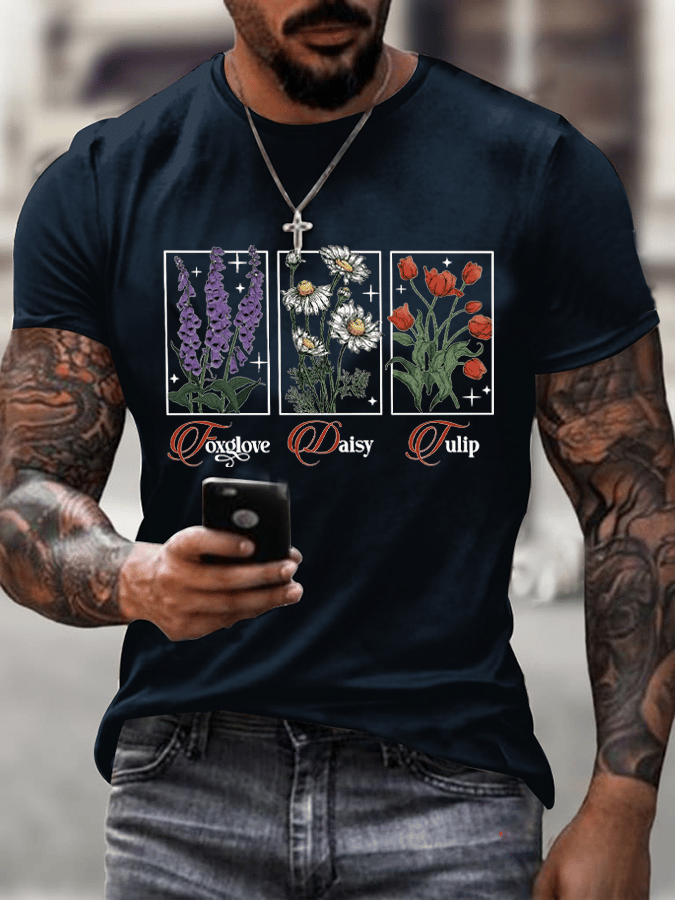 Men's Floral FDT Print T-Shirt