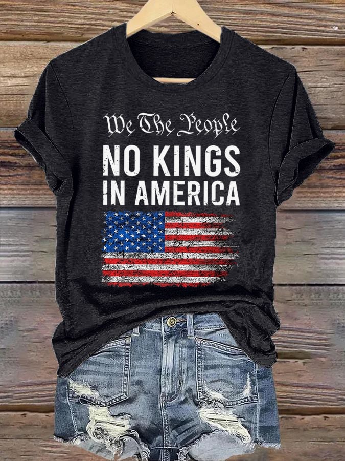 Women's No Kings In America Print T-Shirt