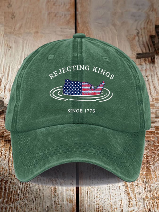 Unisex 'Rejecting Kings Since 1776 ' Printed Hat