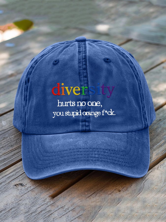 Unisex Rainbow Diversity FDT Washed Hat