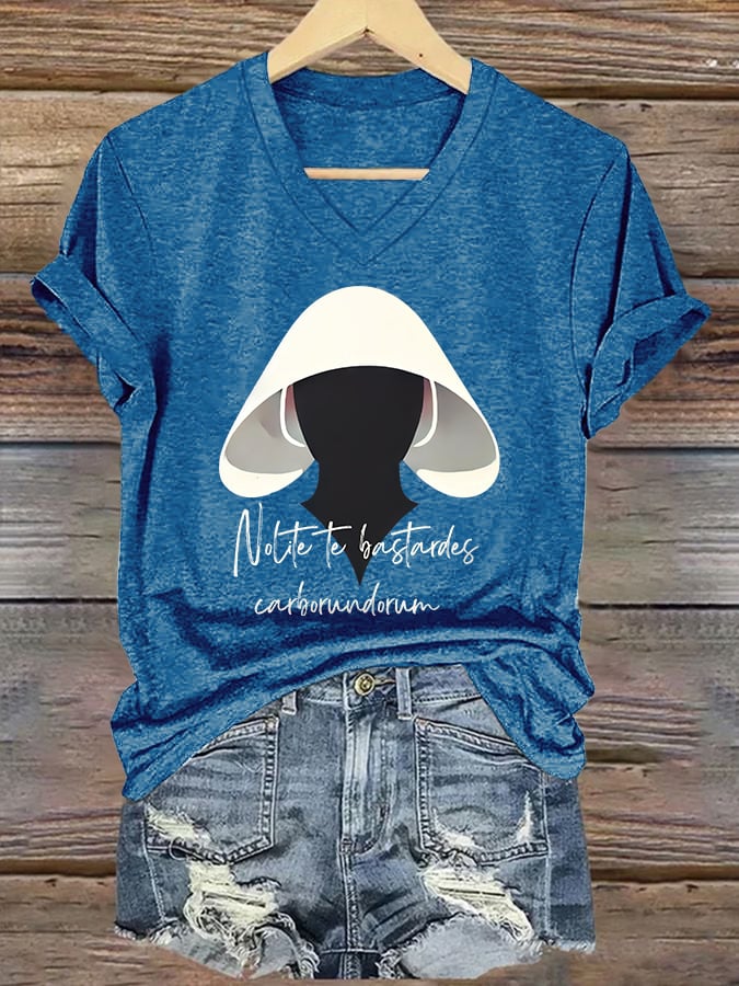 V-Neck Retro Nolite Te Bastardes Carborundorum Don’t Let The Bastards Grind You Down Print T-Shirt