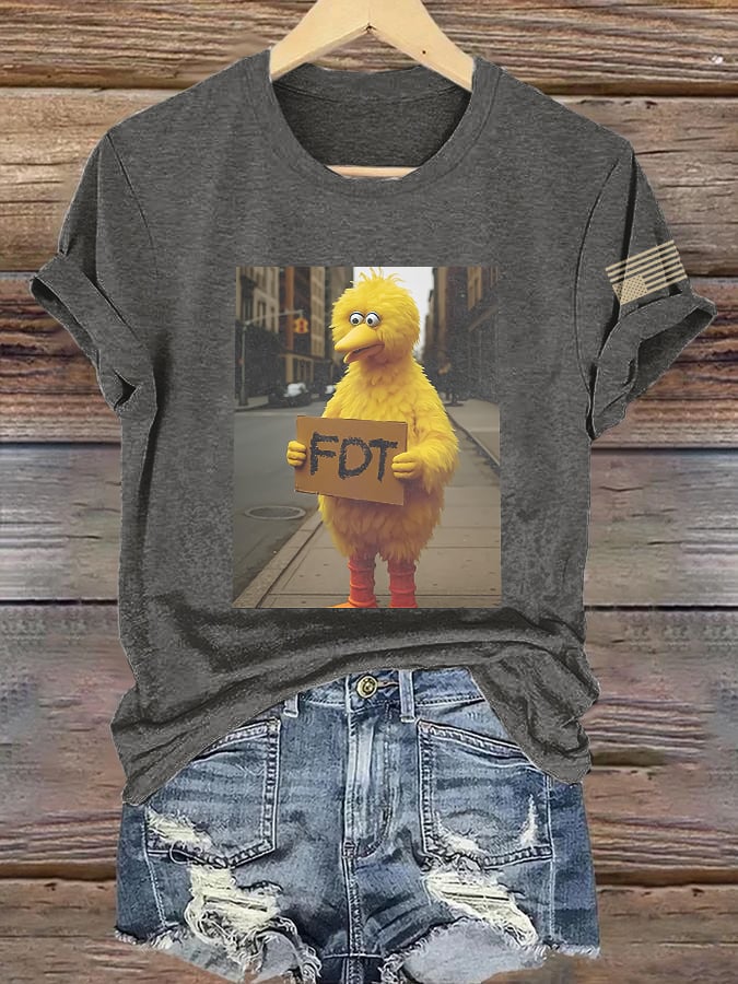 Retro FDT Print T-Shirt