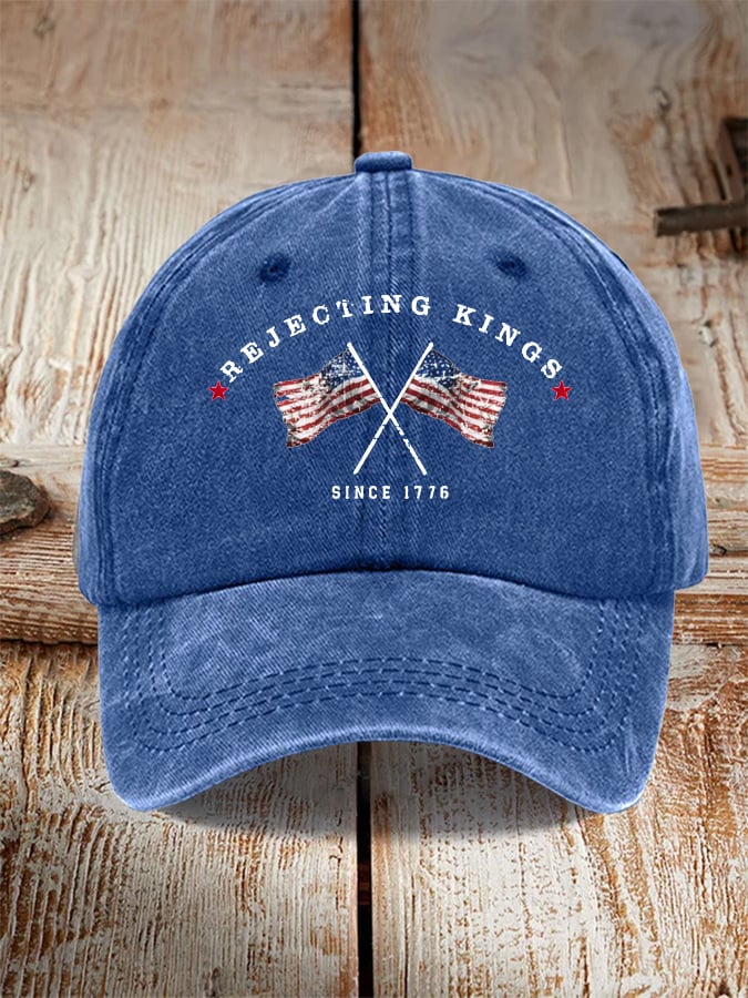 Unisex 'Rejecting Kings Since 1776 ' Printed Hat