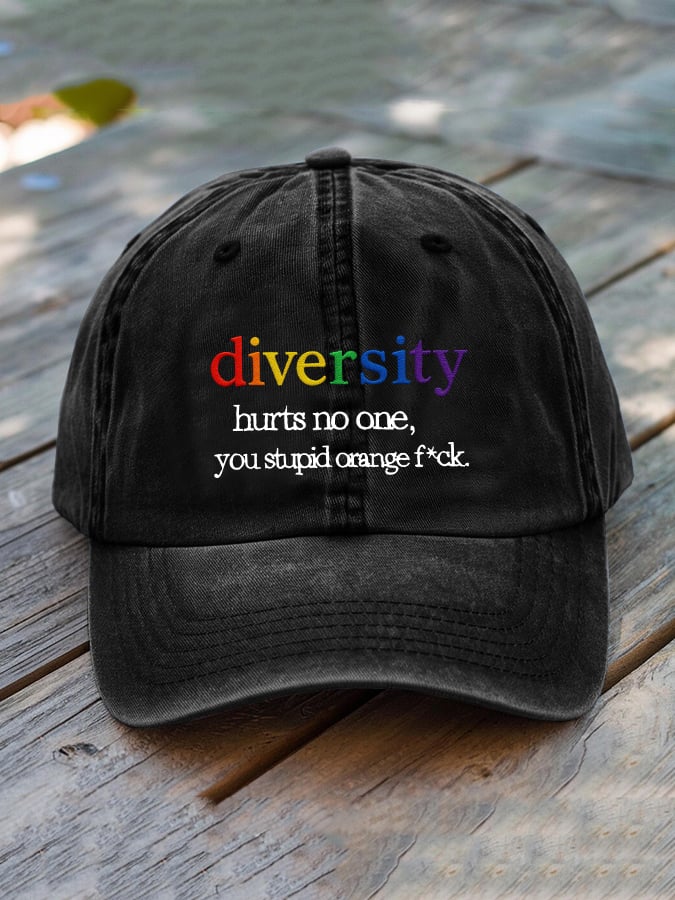 Unisex Rainbow Diversity FDT Washed Hat
