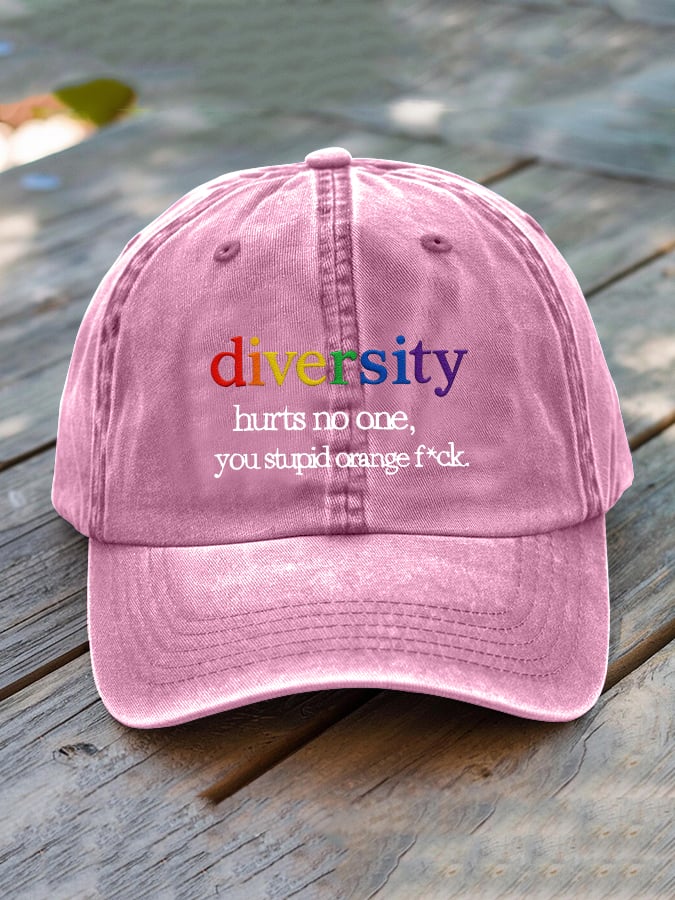 Unisex Rainbow Diversity FDT Washed Hat
