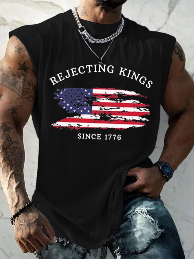 Men's Rejecting Kings Since 1776 Printed Tank Top