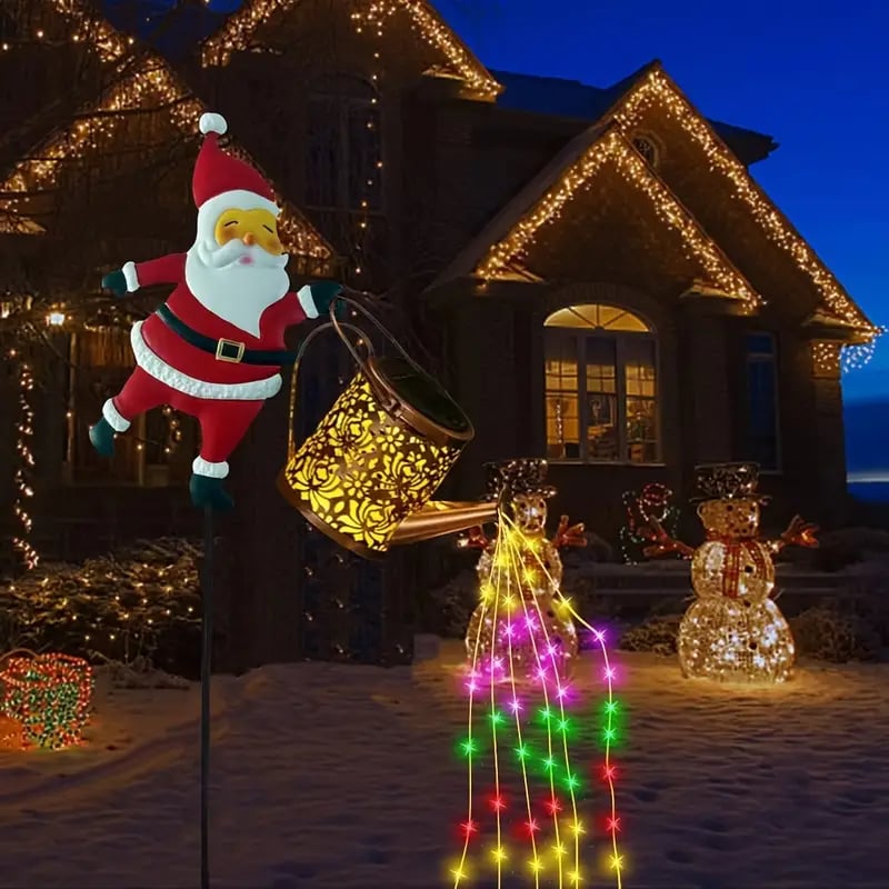 Santa Watering Can Light – Brighten Your Garden with Holiday Magic!✨