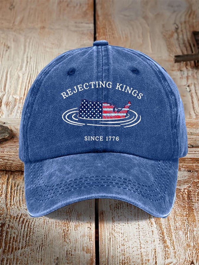 Unisex 'Rejecting Kings Since 1776 ' Printed Hat