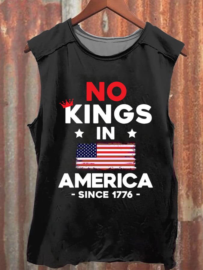 Men's “No King in America Since 1776” Print Vest