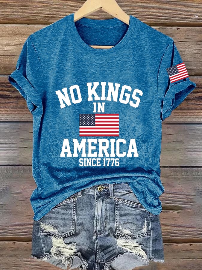 Women's No King in America Print T-Shirt
