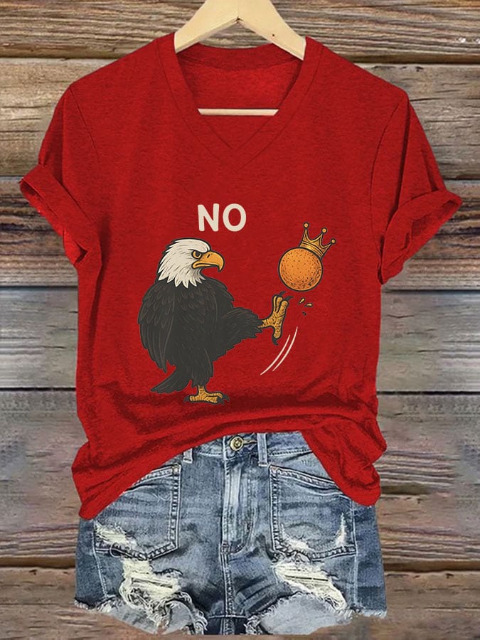 Women's Rejecting Kings Since 1776 Printed Casual T-Shirt