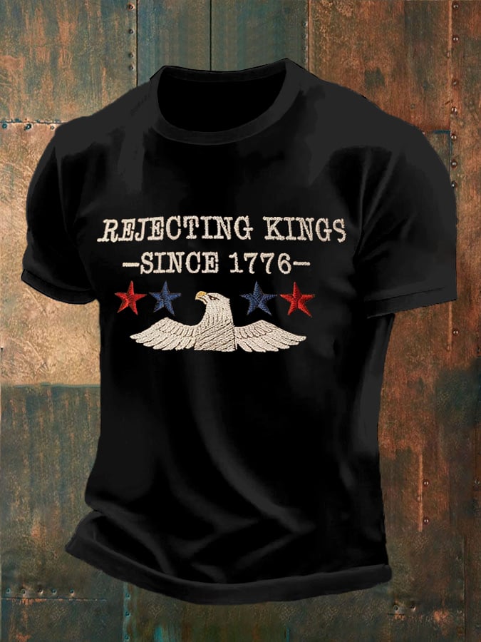 Men's “Rejection of the King since 1776” Printed T-Shirt