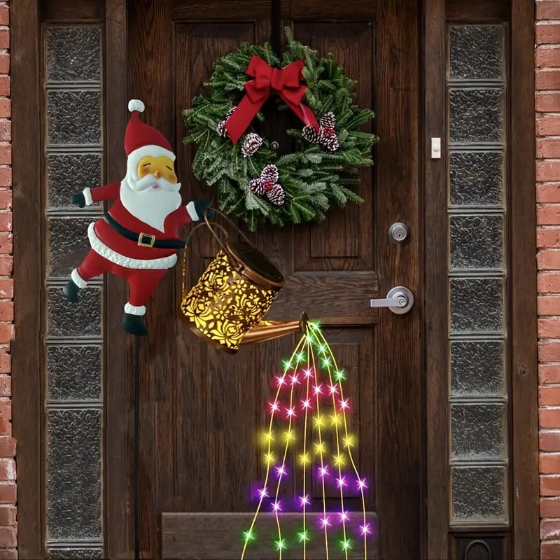 Santa Watering Can Light – Brighten Your Garden with Holiday Magic!✨