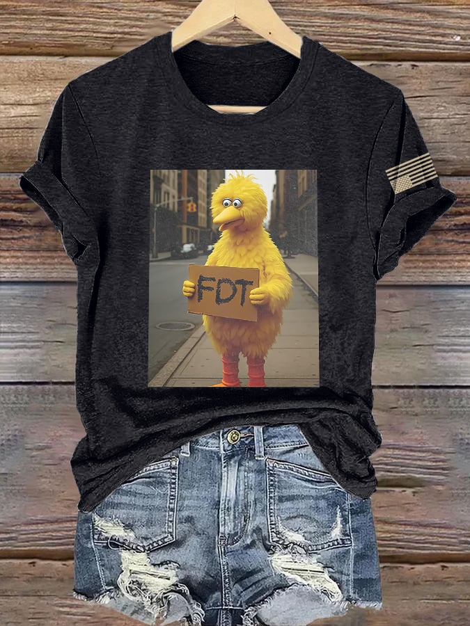 Retro FDT Print T-Shirt