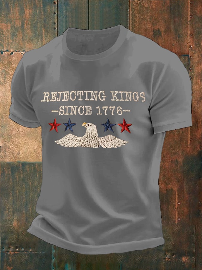 Men's “Rejection of the King since 1776” Printed T-Shirt