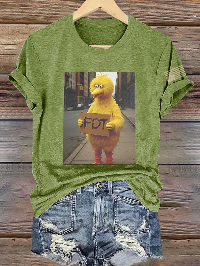 Retro FDT Print T-Shirt