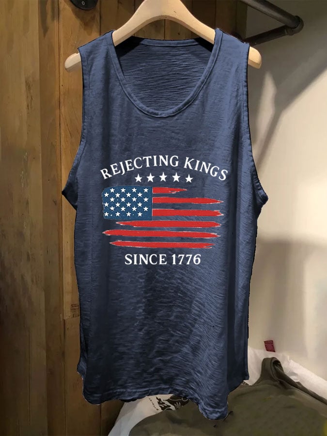 Women's Rejecting Kings Print Crew Neck Tank Top