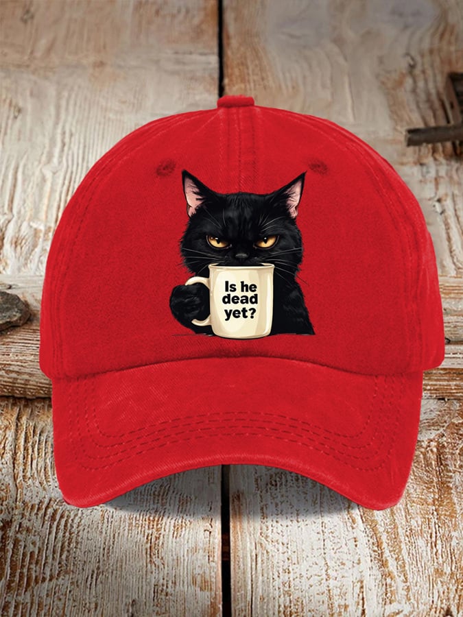 Unisex casual CAT washed cotton hat