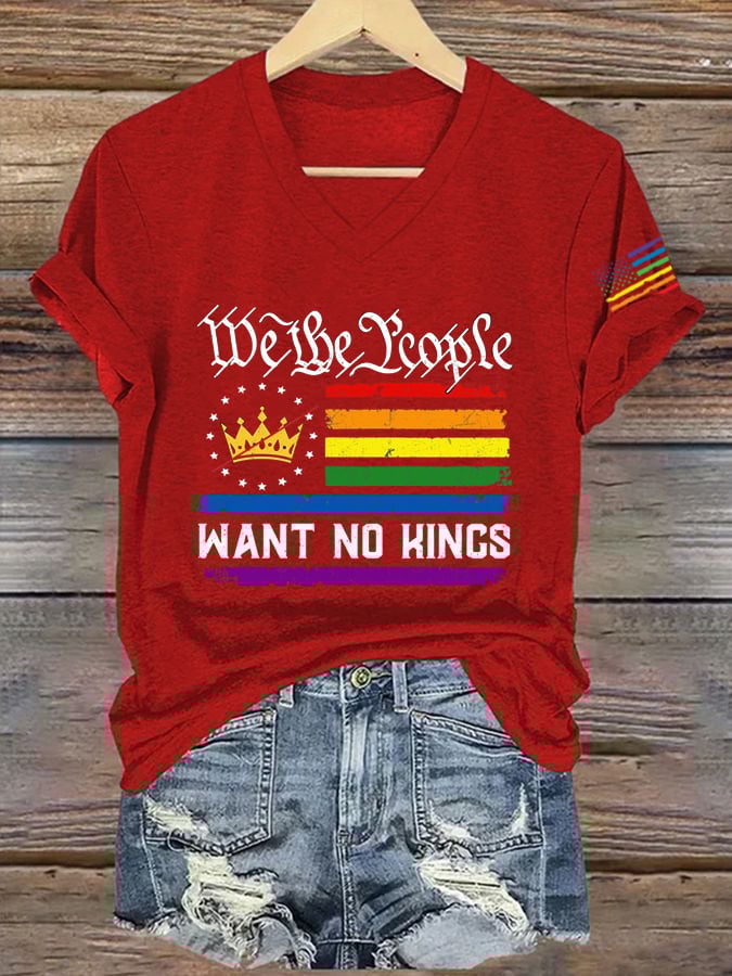 Women's We The People Want No Kings Print Casual T-shirt