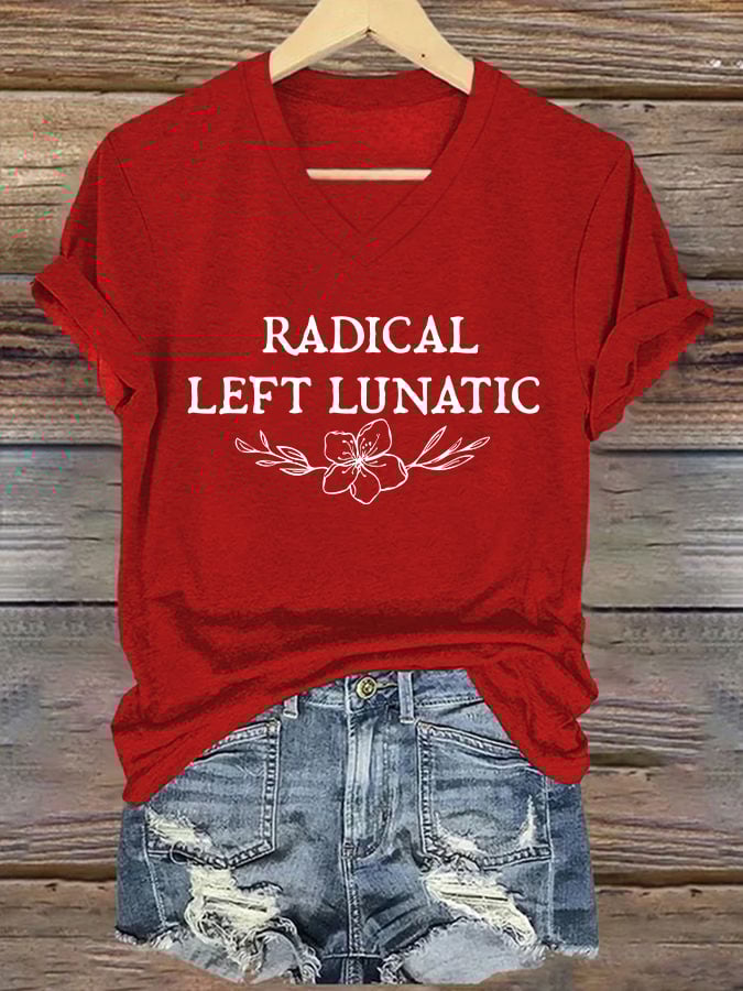 Women's FDT “RADICALIZED BY BASIC DECENCY” Print Casual T-Shirt