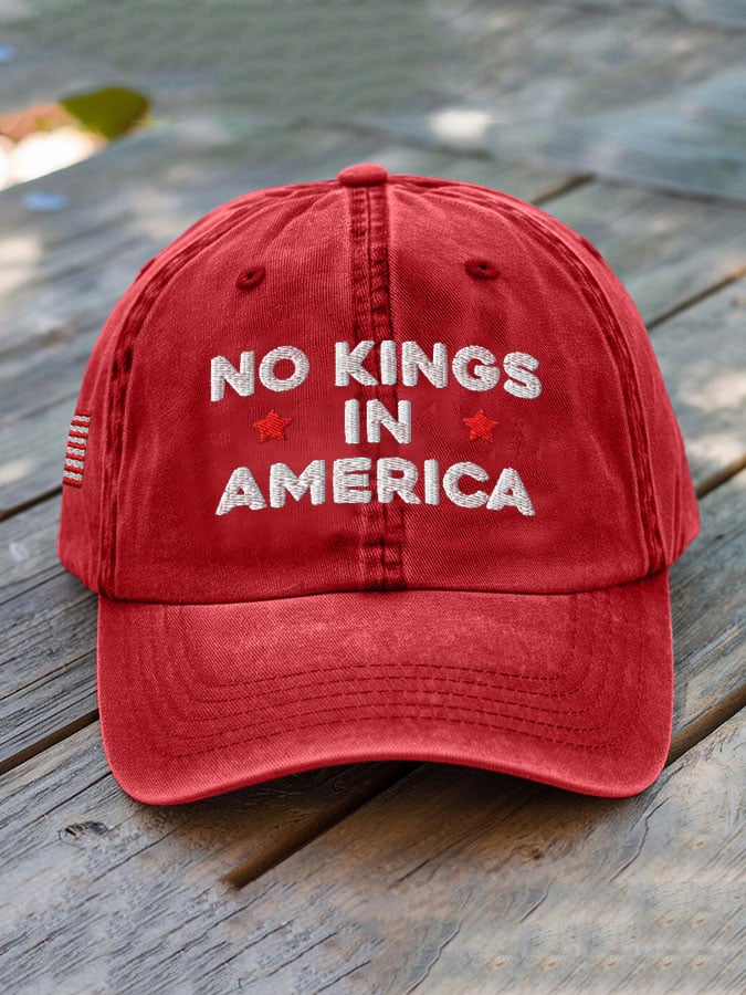 Unisex Independence Day Flag FDT NO KINGS IN AMERICA Printed Hat
