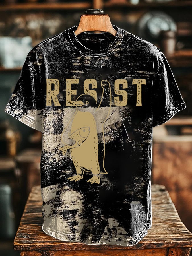 Men's Penguins Resist Printing T Shirt