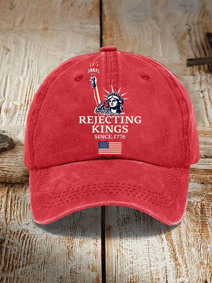 Unisex 'Rejecting Kings Since 1776 ' Printed Hat
