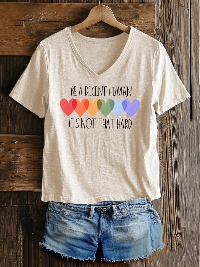 Women's Fashion Casual Be A Righteous Person Printed Fdt Short-Sleeved T-Shirt