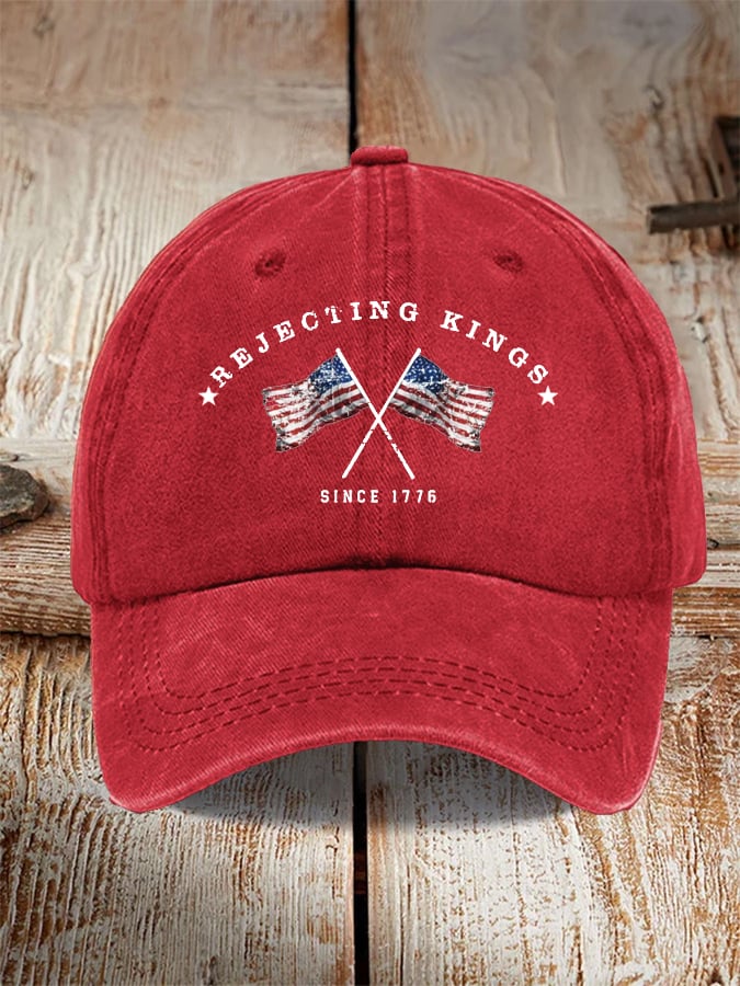 Unisex 'Rejecting Kings Since 1776 ' Printed Hat