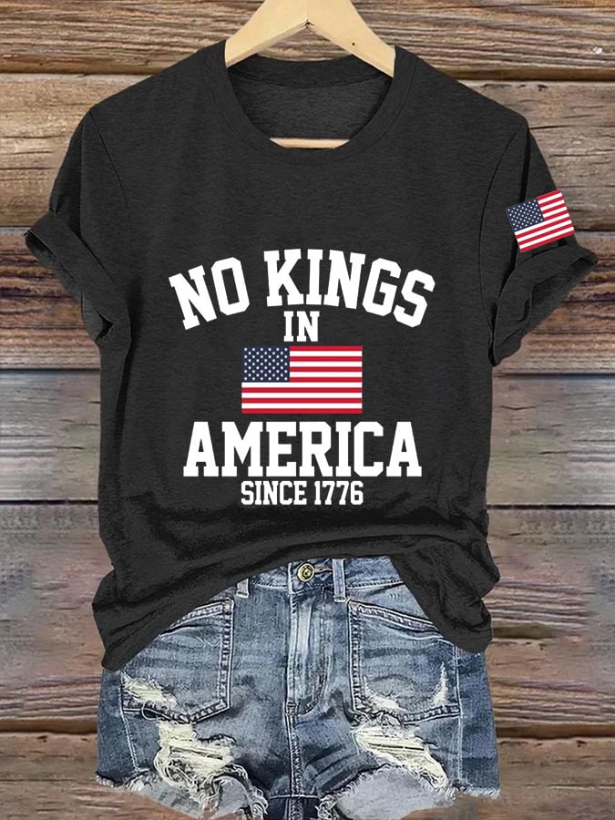 Women's No King in America Print T-Shirt