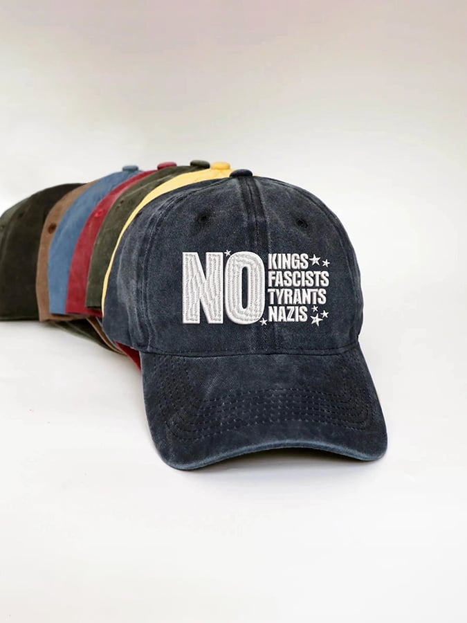 Retro No Kings No Fascists No Tyrants No Nazis Print Baseball Cap
