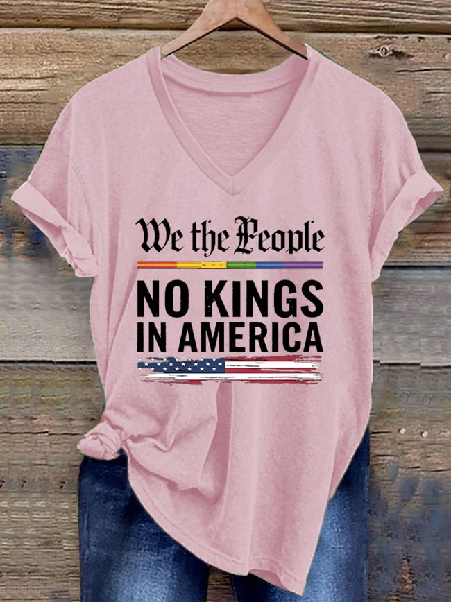 Women's Fashion Casual American Kingless Print T-Shirt