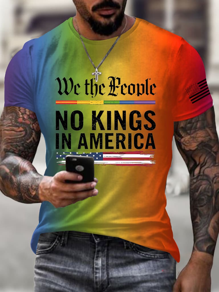 Men's Fashion Casual American Kingless Print T-Shirt