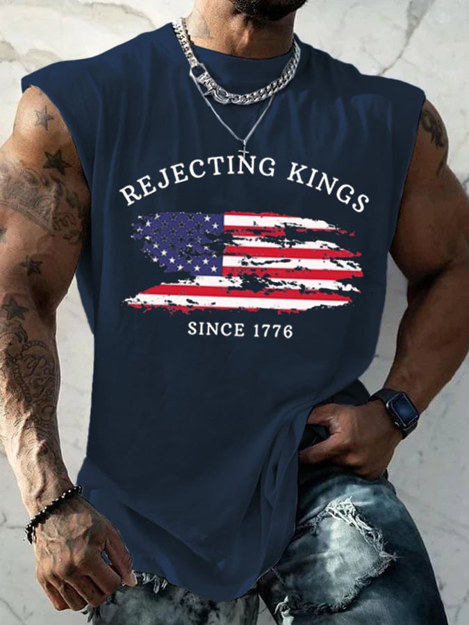Men's Rejecting Kings Since 1776 Printed Tank Top