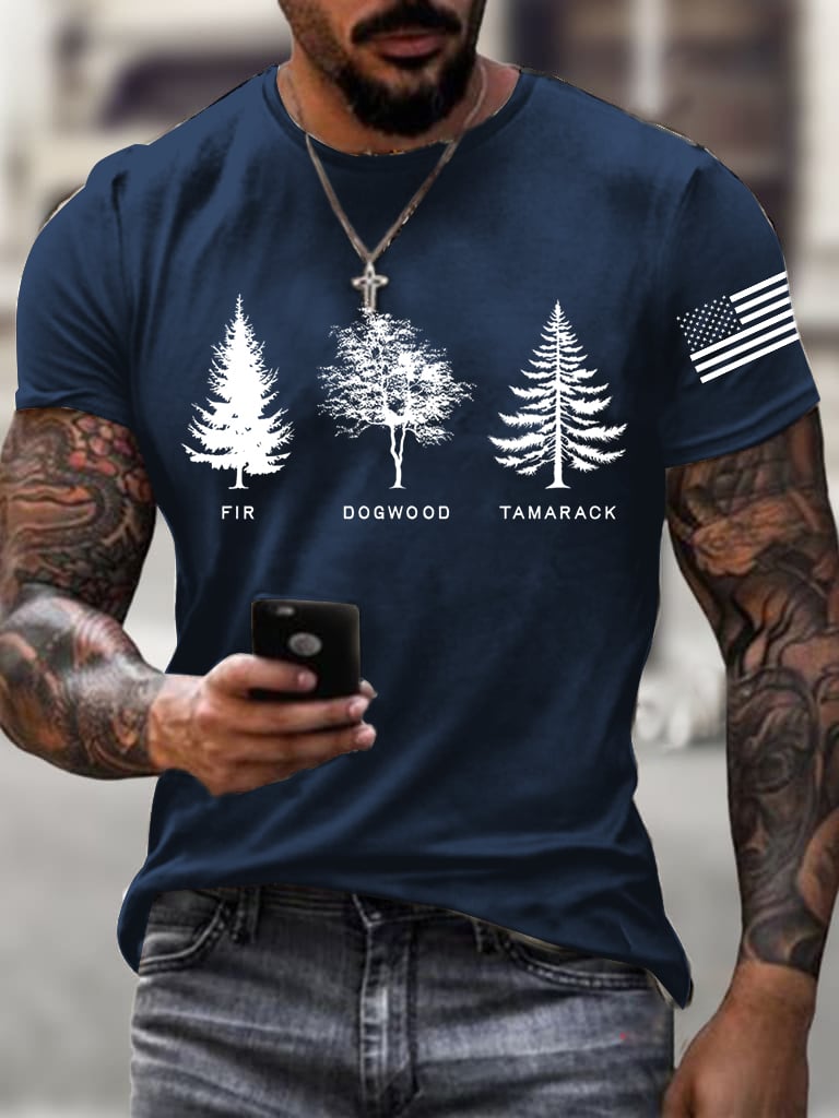 Men's casual FDT tree T-shirt