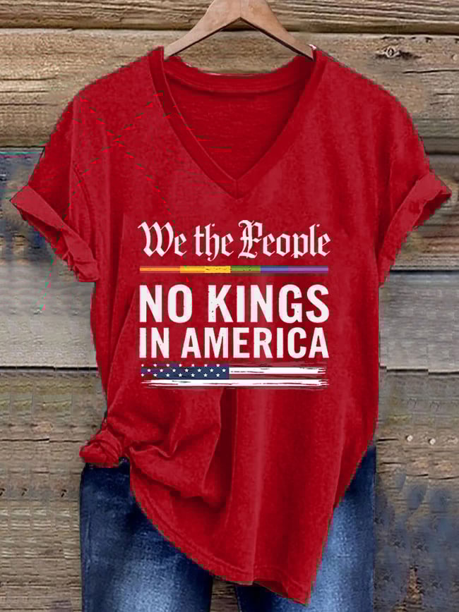Women's Fashion Casual American Kingless Print T-Shirt